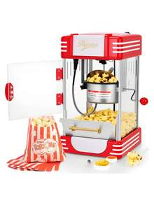 Maquina De Palomitas Eléctrica 8 Tazas Acero Inox Rojo - Tipo de Enchufe A USA (110-127V) - Ver 11