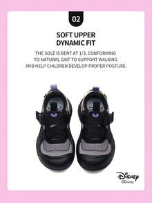 Disney 1 Pair  Collaboration Children's Sneakers, Suitable For Daily Wear, Festivals, Sports, Outdoor Activities, Comfortable, Non-Slip, Breathable (Boys' Sneakers, Boys' Skate Shoes, Children's Sneakers, Girls' Sneakers, Girls' Skate Shoes) - Black - View 3