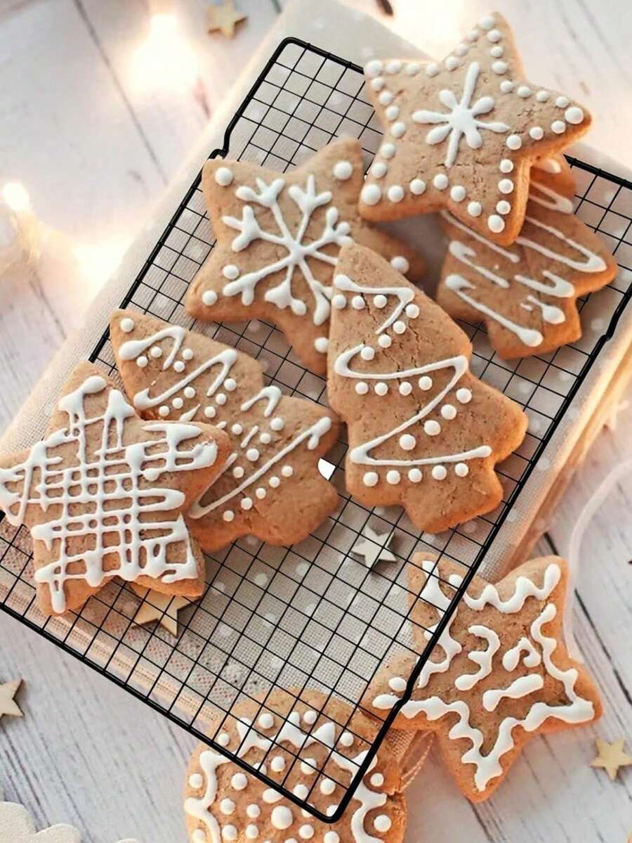 Rejilla Enfriadora para Hornear Galletas Pasteles Tortitas Antiadherente - Negro - Ver 1