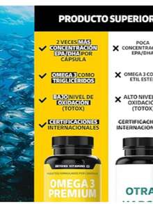 Omega 3 Premium 1000mg | Aceite de Pescado como TG | Alta Pureza y Concentración con Certificados Internacionales | Suplemento Alimenticio Beyond Vitamins - 60 cápsulas - Amarillo - Ver 4