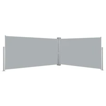 vidaXL Ausziehbare Seitenmarkise 160x600 Cm Grau - A - View 1