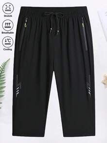 2026 New 2pcs Men's Fitness Set - Hooded Tank Top And 3/4 Training Pants, Spring/Summer Fitness Essential, Quick-Dry Sports Suit - Black - View 6