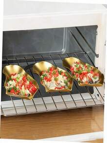 Bộ 5/10 món dụng cụ nấu ăn hình con hàu, khay đựng thìa súp, thìa xới cơm, khay đựng gia vị và nước tương, khuôn nướng hàu. - Vàng - Xem 9