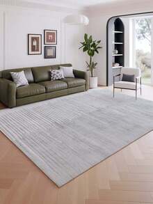 1pc Fashionable Gradient Color Indoor Decorative Rug, Faux Wool Plush Material Indoor Carpet, Living Room Rug, Sofa Rug, Bedroom Rug, Bedside Anti-Slip Mat, Dining Room & Kitchen Rug, Office Chair Pad, Entryway Doormat, Outdoor Picnic Mat, Outdoor Camping Blanket - Grey - View 13