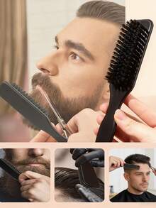 5/1pc Luxury Nylon Brush & Comb Set | All Elegant Hairstyles - Parting/Sectioning/Updo/Braiding/Back Brushing/Detangling/Smoothing | Odorless Gentle Easy To Clean - Multicolor - View 3