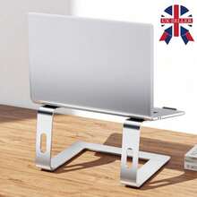 Laptop Tablet Stand Metal Portable Riser Bracket Hold Desk Table Mount 11"-17" - Silver - View 4