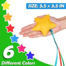 12PCS Star Bean Bags Toss For Nylon Cornhole Bean Bags For Tossing With 1 Carry Bag Colorful Bean Bag With Ribbons For Cornhole Toss Game Set Party Carnival Game Outdoor Toy SuppliesChildren's Growth Games, Fun And Joyful, Essential For Childhood - 12pcsStarBeanBags - View 5