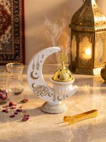 1件/套斋月高级树脂香炉，阿拉伯风格香薰机，适用于家居装饰、办公室装饰、婚礼装饰、客厅装饰、斋月装饰香炉、家居装饰、房间装饰、派对和节日装饰 - 星星、月亮、灯笼、斋月用品、斋月用途、斋月礼物、开斋节礼物、斋月灯笼、斋月反思、斋月、斋月分发、斋月吉祥、斋月灯笼、斋月、斋月装饰、斋月装饰品、斋月 - 彩色 - 查看 4