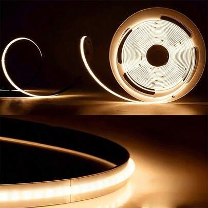 1M-5m Luz LED COB, Cuerda de luz LED flexible, 108 LED por metro, Tira de luz flexible modo DIY, Adecuado para juegos, dormitorio, decoración interior y exterior