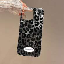 1个印花箔面纹理手机壳 - 兼容 17 Air 16 15 14 13 12 11 Pro Max Plus，简约时尚，夸张奢华风格 - 黑色 - 查看 5