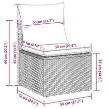 vidaXL 8-Teiliges Gartensofaset Mit Kissen, Schwarz - Black - View 11