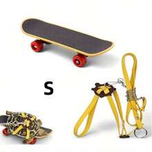 一套可调节乌龟牵引绳和趣味滑板，训练背带和乌龟龙须蜥蜴小型宠物，宠物龟玩具，乌龟配件 - 彩色 - 查看 13