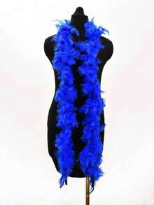 1pc 6.6ft Colorful Artificial Feather Scarf, Suitable For Women, Can Be Used For Dancing, Wedding, Party, Halloween, Stage Decoration, Festival Party Headwear, Clothing Accessory, Scarf Decoration, Ideal Gift For Birthday Party, Halloween, Christmas, Dance Wedding, Stage Performance, Carnival Costume And Accessories, Party Supplies - Multicolor - View 18