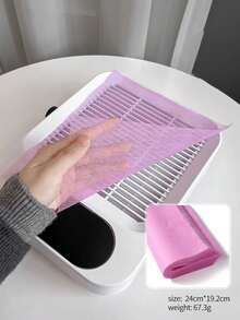 100 قطعة ورق تصفية لمكنسة الأظافر ثلاثية الألوان من القماش غير المنسوج، مرشح لجامع الغبار لمكنسة الأظافر المحمولة، صالون الأظافر، استوديو الأظافر، أوراق تصفية فراغ الأظافر الجديدة، قماش مرشح جامع الغبار متين - A - مشاهدة 10