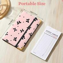 Server Book, PU Leather Server Books For Waitress With Zipper Pockets, Waitress Book With Pen Holder Fit Server Apron Check Presenters For Restaurants - MàuD - Xem 6