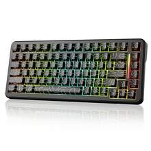 ATTACK SHARK X82PRO HE 无线快速触发 RGB 机械游戏键盘，可调节触发键程，支持 2.4G/有线/蓝牙连接，8K 轮询率，霍尔效应磁性开关，5000mAh 电池，适用于 PC FPS 游戏 - 彩色 - 查看 12