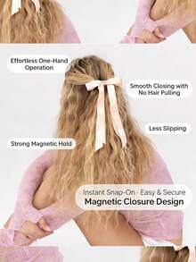 1pc Magnetic Butterfly Hair Clip - 2026 Magnetic Hair Styling Clip, Mini Butterfly Hair Clip, Strong Non-Slip Magnetic Clip, Seamless 2-In-1 Magnetic Tropical Sunset Hair Clip For Women - Multicolor - View 4