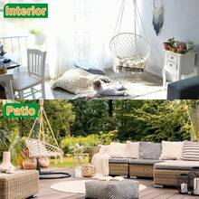 Columpio Hamacas Para Jardin Con Cuerdas Silla Colgante - Negro1 - Ver 7