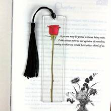 1个透明亚克力书签，饰有大玫瑰图案，搭配黑色流苏，是爱书人士的理想之选，也可作为情人节或生日小礼物。 - B - 查看 5