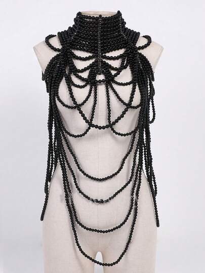 ZHENGHEN Luxury Women's Body Chain, Featuring Unique Diamond Inlay Design, A Romantic Accessory For Wedding Gowns