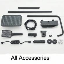 4 Funktionen Mattschwarzes Bad-Duscharmatur-Set Wandmontage Klaviertasten-Regenduschkopf mit Handbrause - Schwarz - Übersicht 9