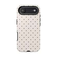Retro Black & White Polka Dot Phone Case, Durable - Compatible With IPhone 17, 16, 15, 14, 13, 12, 11 Pro Max - Provides Strong Protection - Black and White - View 3