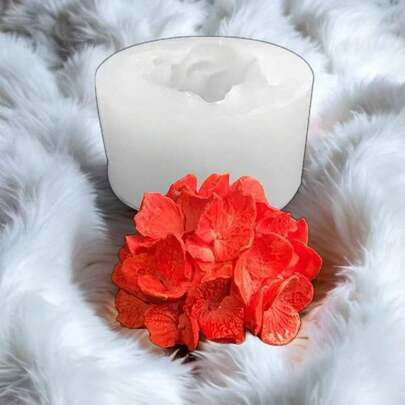 1pc Handmade Silicone Jasmine Flower Candle Mold, Gardenia, Hibiscus, Hydrangea Flower Mold, Car Air Vent Clip Fragrance Stone Plaster Silicone Mold