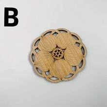 1pc Bamboo Hollow-Out Thick Coaster Set, Tea Ceremony Mat, Anti-Slip Tea Cup Holder, Heat Insulation Placemat - Multicolor - View 11