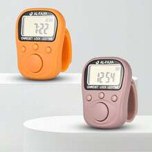 USB Rechargeable Electronic Counter With Silicone Strap, 7-Channel LED Ring Display, Manual Counting, Time Display, Lockable Screen, Compact Design With USB Charging, Suitable For Warehouse Inventory Or Daily Use - Multicolor - View 12
