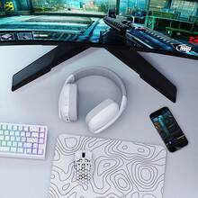 ATTACK SHARK L80PRO Wireless Gaming Headset Lightweight Headphones With 20ms Low Latency, Dual Mics, 40mm Drivers, 300mAh Battery - trắng - Xem 6