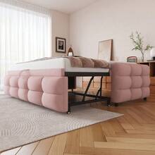 Bed Frames - Pink + Flannelette - View 7