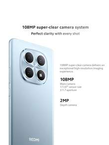 Xiaomi Redmi Note 15 4G Smartphone Global Version, MediaTek Helio G100-Ultra, 6.77" AMOLED Display, 108MP Main Camera, 6000mAh (Typical) Battery, 33W Turbo Charging, AI Image Editing Tools, Xiaomi HyperOS 2 - Green - View 6