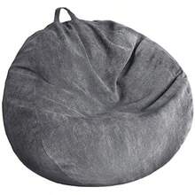Stuffed Animal Storage Bean Bag Chair Cover No Filler Washable Ultra Soft Corduroy Bean Bag Cover For Organizing Plush Toys Or Textile Sack Bean Bag For Adults TeensChildren's Growth Games, Fun And Joyful, Essential For Childhood - Gray - View 2