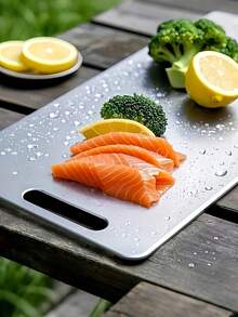 钛合金和不锈钢砧板，适用于切割肉类、水果和蔬菜，厨房必备用具 - 彩色 - 查看 4