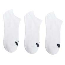 Adidas 3双装男女通用户外极简低帮袜，休闲日常穿着 JC9285 - 白色 - 查看 14