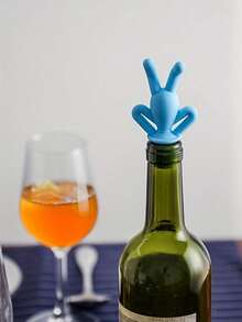 1/2pcs Creative Inverted Silicone Human Shaped Wine/Champagne Bottle Stopper | Leak-Proof Sealing Device Can Be Inverted Without Leakage, Suitable For Restaurants, Homes, Universal Bottle Caps, Interesting Kitchen Decor - Multicolor - View 8
