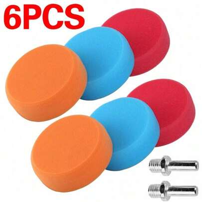 6 PACK OF 150MM VAN CAR BOAT POLISHING HEADS SPONGE MOP POLISH PADS M14 THREADS