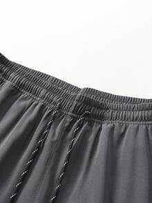 Men's Outdoor Sports Pants With Zipper Pockets And Drawstring Waist, Fashionable And Versatile For Cycling, Hiking, Boyfriend Style, Spring/Summer - Grey - View 4