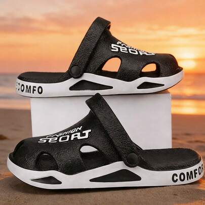 Sandalias deportivas para hombre de talla grande, nuevas sandalias de playa de verano, con suela gruesa y cómoda, tipo slip-on para ducha, hechas de EVA transpirable para uso casual tanto en interiores como exteriores