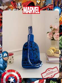 Marvel 1个漫威官方授权钢铁侠图案胸包，可调节肩带斜挎包，拉链封口单肩包，轻便单肩包，完美适合男士/青少年/学生/毕业生/年轻粉丝，是日常/户外/运动/跑步/健身的理想之选！ - 彩色 - 查看 8