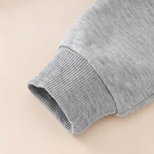 Creative And Modern Hooded Sweatshirt With Dinosaur Print For Baby Boys, Suitable For Daily School Wear, Outdoor Play, Family Gatherings And Other Occasions, A Comfortable And Casual Holiday Gift. - 灰色 - 查看 4