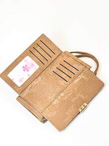 MINGYOU Soft Litchi Grain Handbag & Multifunctional Wallet For Women Money Wallet Purse Wallet Long Wallet Wristlet Wallet - Brown - View 4