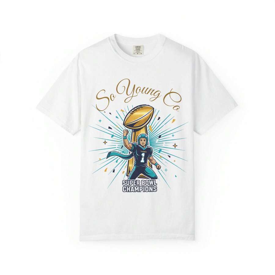 etsy_2026-01-20_So Young Co Champions Football Mascot T-shirt - Blanco - Ver 1