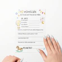10/20/30pcs Gender Reveal Baby Shower Guessing Game Cards, Baby Shower Party Supplies - Apricot - View 5