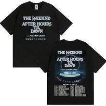 After Hours Til Dawn Europe 2026 T-Shirts Men Women Fashion Hip Hop Style T Shirt Vintage Casual Short Sleeve T-Shirt - 黑色 - 查看 1