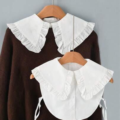 1pc Minimalist Shirt Collar Insert, Detachable & Adjustable Pointed Collar Accessory, Unisex Casual Shirt Collar Design, Suitable For Autumn/Winter Outfits