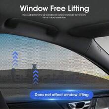 Easypie Selection 4pcs/2pcs Car Window Sunshade, Car Mosquito Cover, Car Door Side Curtain, Universal Full Coverage Sunshade, Mosquito Net - Black - View 10