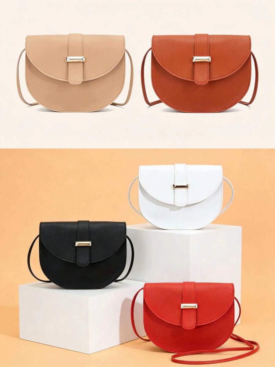 1pc Girl's Houndstooth Saddle Bag, Crossbody Bag, Coin Purse, Personalized Phone Pouch, Suitable For Daily Use And Gift Giving, An Ideal Gift Choice - Multicolor - View 1