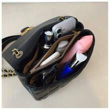 New Classic Fragrant Chain Shoulder Crossbody Bag - Black - View 3