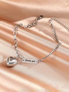 Aomogo 18k 镀金简约链条和心形设计脚链，防过敏珠宝，夏季度假配饰 - 腳鍊 - 查看 2